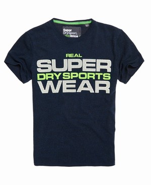 Superdry Highgloss Sport Férfi Pólók Barna/Kék | IKCVJ6238